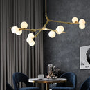 Axyaa Nordic Glass Ball Chandelier - Modern Magic Bean Pendant Lamp