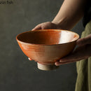 Axyaa Vintage Kiln Coarse Pottery Ramen Salad Dessert Bowl Set