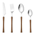 Axyaa Stainless Steel Cutlery Set with Wooden Handles