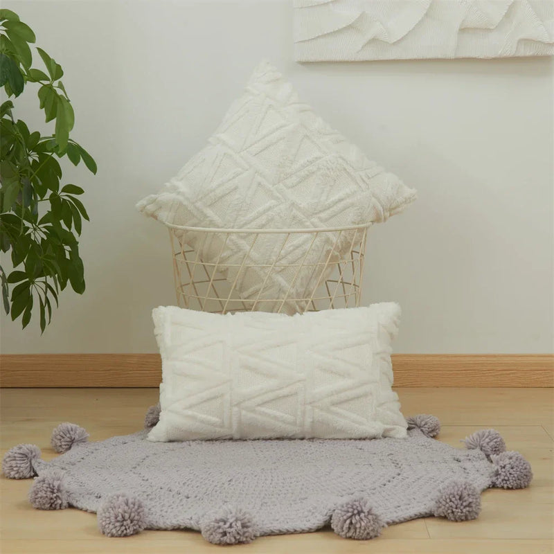 Axyaa Short Plush Cushion Cover Set for Autumn Home Decor