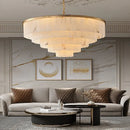 Luxury Marble Chandelier by Axyaa: Modern Living Room Pendant Lamp Fixture