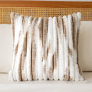 Axyaa Gradient Plush Faux-Fur Throw Pillow Cover - Nordic Style Ultra Soft Decorative Pillowcase