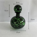 Axyaa Leopard Texture Glass Vase Modern Floral Arrangement Room Decor