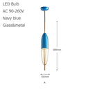 Axyaa Lake Blue Gradient Glass Pendant LED Chandelier for Home Decor