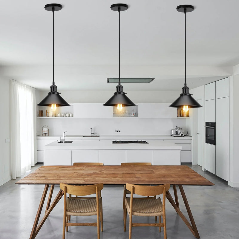 Axyaa Retro Iron Pendant Light: Industrial Vintage Dining Room Chandelier