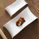 Axyaa Western Food Plate Set - Elegant White Ceramic Dinnerware for Hotel & Restaurant