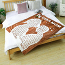 Best Mom Blanket from Axyaa: Love You Gift for Mom, Mothers Day, Christmas, Valentines