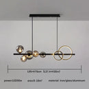 Axyaa Glass Ball LED Pendant Light for Kitchen Dining Table - Retro Design