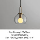 Nordic Glass Ball Pendant Light - Luxury Chandelier by Axyaa