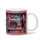 Axyaa Space Design Sewing Machine Ceramic Mug - Creative Gift for Sewing Lovers