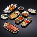 Axyaa Stainless Steel Seasoning Dish Sauce Tray Hot Pot BBQ Dipping Bowl