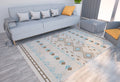 Axyaa Geometric Print Carpet for Boho Home Decor