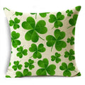 Axyaa St. Patrick's Day Four Leaf Clover Pillow Case in Green Series Home Decoration