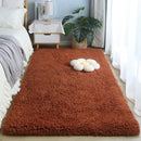 Axyaa Plush Khaki Faux Lambswool Rug | Thick Fluffy Anti-Slip Carpet for Home Decor