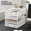 Axyaa Mesh Desktop Paper Tray Organizer - 4 Tier Letter Document Storage Rack