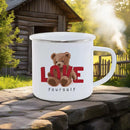 Axyaa Couple Bear Enamel Mug - Valentine's Coffee Cup Gift