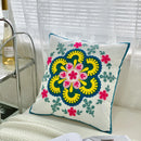 Axyaa Ethnic Floral Embroidered Pillowcase - Cotton Throw Cushion Cover