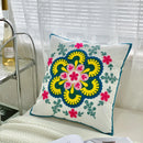 Axyaa Ethnic Floral Embroidered Cotton Throw Pillowcase Cover
