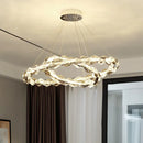 Axyaa Crystal LED Pendant Chandelier, Dimmable Modern Chrome Hanging Light