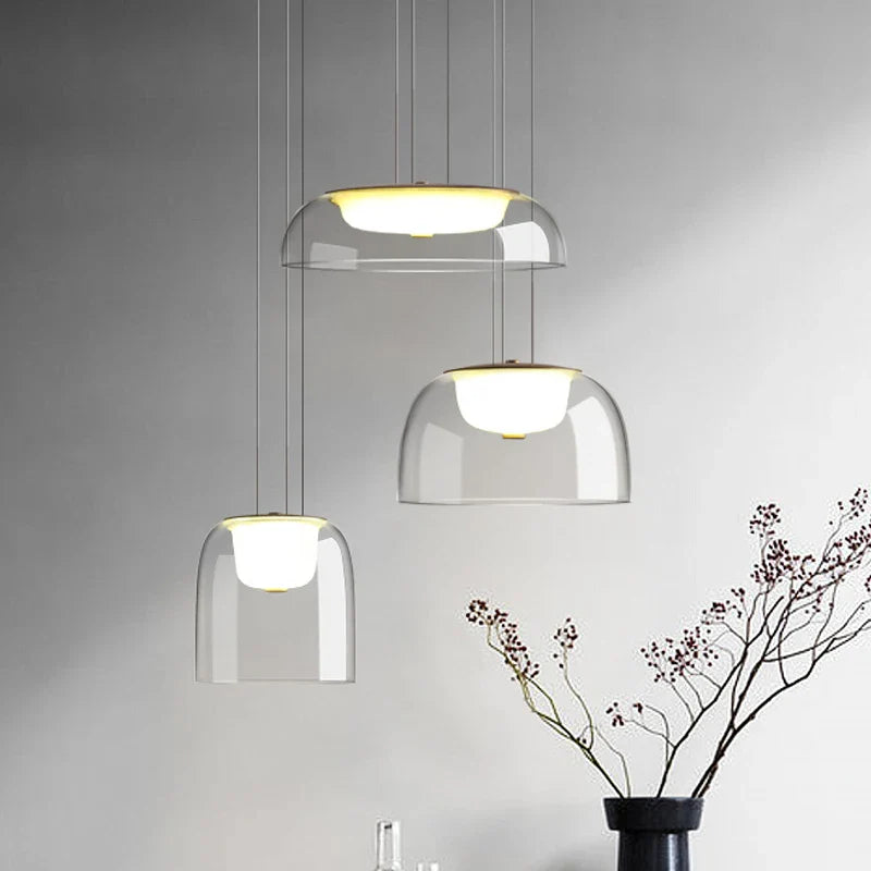 Nordic Glass Pendant Light by Axyaa - Modern LED Hanging Lamp for Home Decor