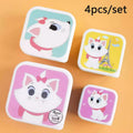 Axyaa Cartoon Animal Bento Box Set for Kids: Portable, Fun Lunch and Snack Containers