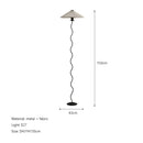 Axyaa Pleated Fabric LED Floor Lamp for Modern Living Room Decor