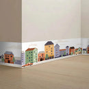 Axyaa Nursery Wall Stickers Car Buildings Border Kids Bedroom Decor Waterproof