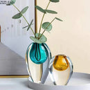 Axyaa Gradient Glass Vase Hydroponic Flower Pots Modern Home Decor
