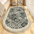 Axyaa Cream French Style Oval Carpet for Master Bedroom Luxury Decor