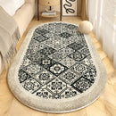 Axyaa Cream French Style Oval Carpet for Master Bedroom Luxury Decor