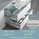 Stainless Steel Rack with Slide Rails for Kitchen Cabinet Organization by Axyaa