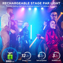 Axyaa Rechargeable Stage Par Light with 6 IN1 RGBWA+UV LEDs - Waterproof for Events