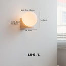 Axyaa Walnut Wood Glass Wall Sconces, Modern Wabi-sabi Design for Home Decor