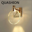 Axya Crystal Wall Lights: Modern Bedroom Sconces for Background Lighting