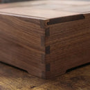 Axya Black Walnut Multi Treasure Box: Square Living Room Food Storage & Snacks Organizer