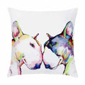 Axyaa Painted Dog Decorative Soft Sofa Bed Pillow Cover in Cartoon Puppy Design