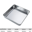 Axyaa Stainless Steel Square Baking Pan Dessert Tray Kitchen Storage Tools