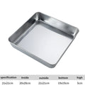 Axyaa Stainless Steel Square Baking Pan Dessert Tray Kitchen Storage Tools