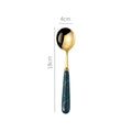 Axyaa Stainless Steel Ceramic Handle Cutlery Set