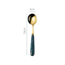 Axyaa Stainless Steel Ceramic Handle Cutlery Set