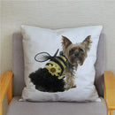 Axyaa Cute Schnauzer Print Pillowcase Cover