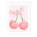 Pink Bows Cherry Wall Art Canvas Poster Prints Axyaa College Girl Room Decor