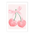 Pink Bows Cherry Wall Art Canvas Poster Prints Axyaa College Girl Room Decor