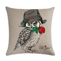 Axyaa Cartoon Dog Linen Pillow Case 45*45cm