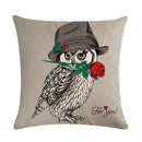 Axyaa Cartoon Dog Linen Pillow Case 45*45cm