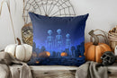 Axyaa Halloween Ghost & Pumpkins Pillow Cover for Sofa Bedroom Car