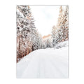 Snow House Nordic Canvas Wall Art by Axyaa for Living Room Decor