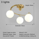 Nordic Glass Chandelier LED Light Fixture by Axyaa - Modern Living Room Decor