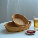 Axyaa Rattan Woven Fruit Bread Snack Basket for Tabletop Storage