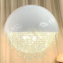 Axyaa Luxury Crystal Chandelier Black White LED Round Light for Living Dining Room